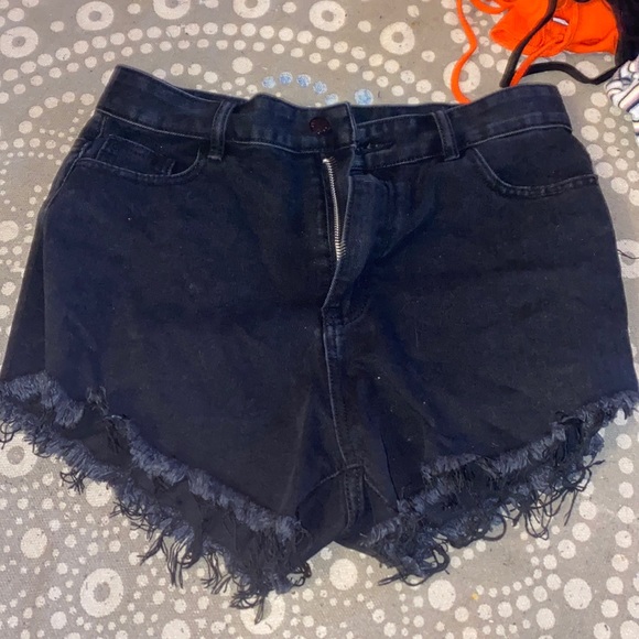 Black, jean shorts. - Picture 2 of 2